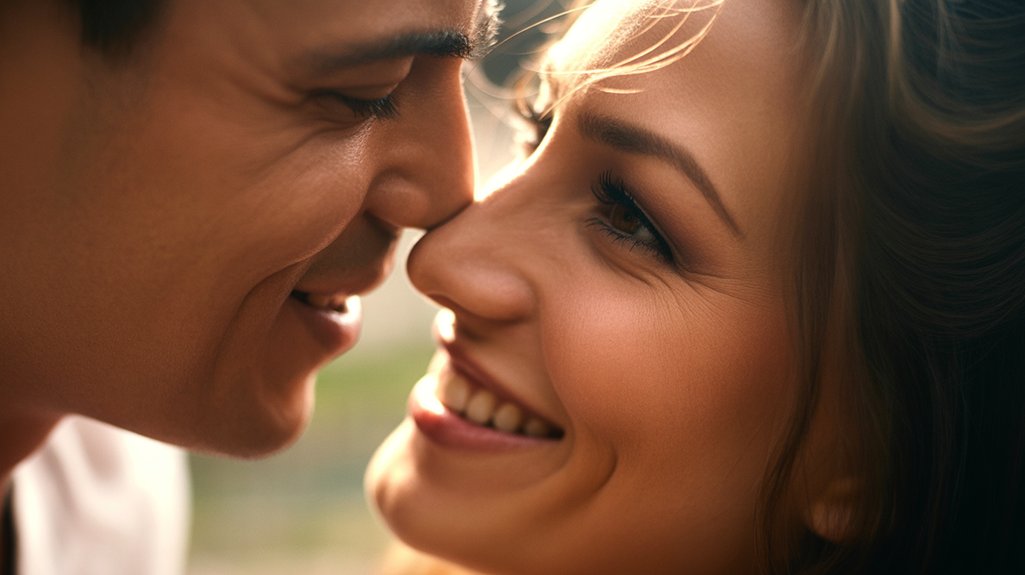 intimate gesture or flirtation